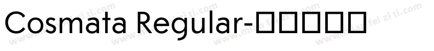Cosmata Regular字体转换